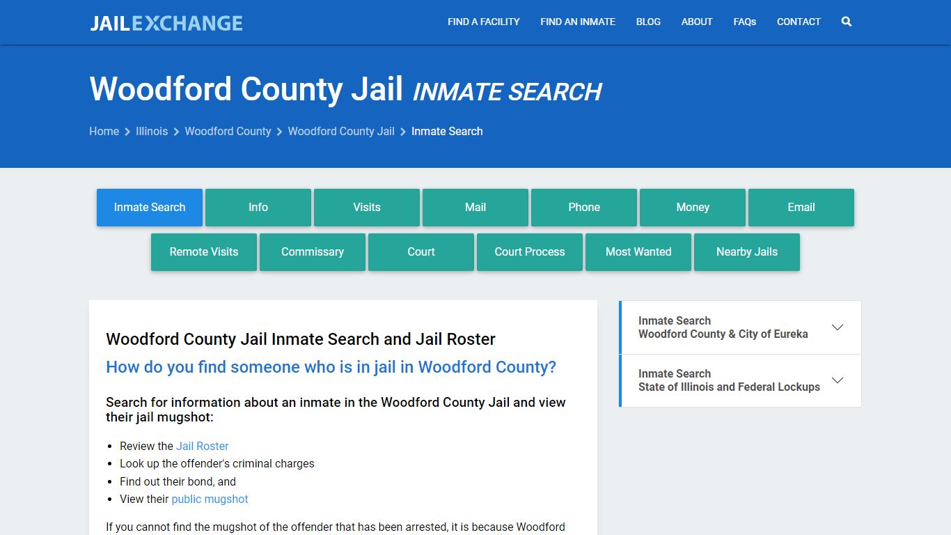 Inmate Search: Roster & Mugshots - Woodford County Jail, IL