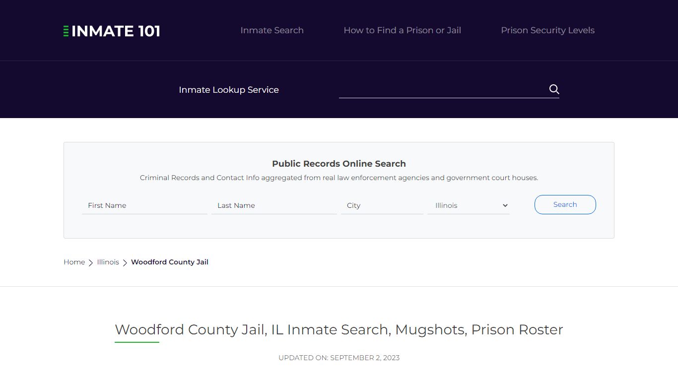 Woodford County Jail, IL Inmate Search, Mugshots, Prison Roster