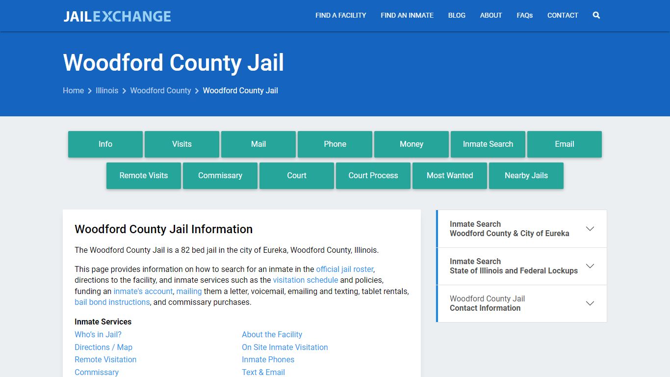 Woodford County Jail, IL Inmate Search, Information